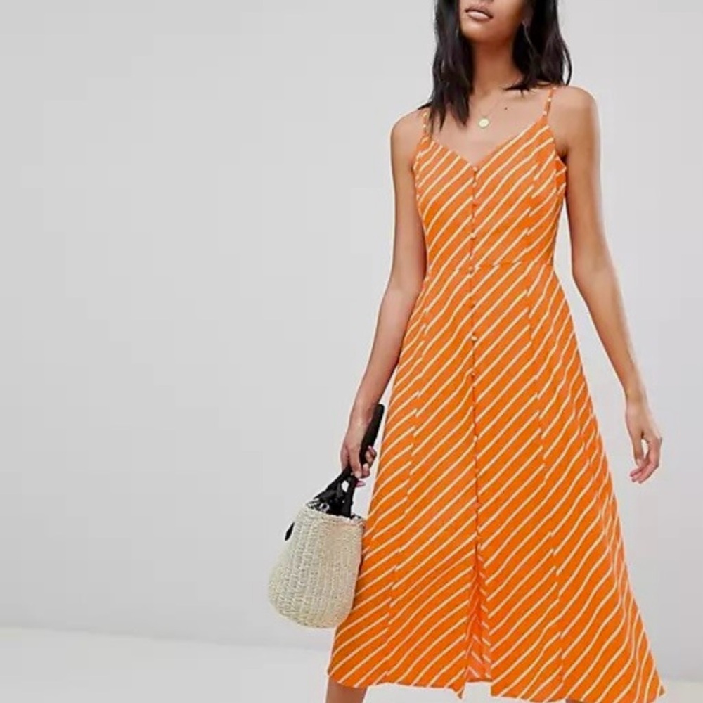 Warehouse Orange Strap Dress